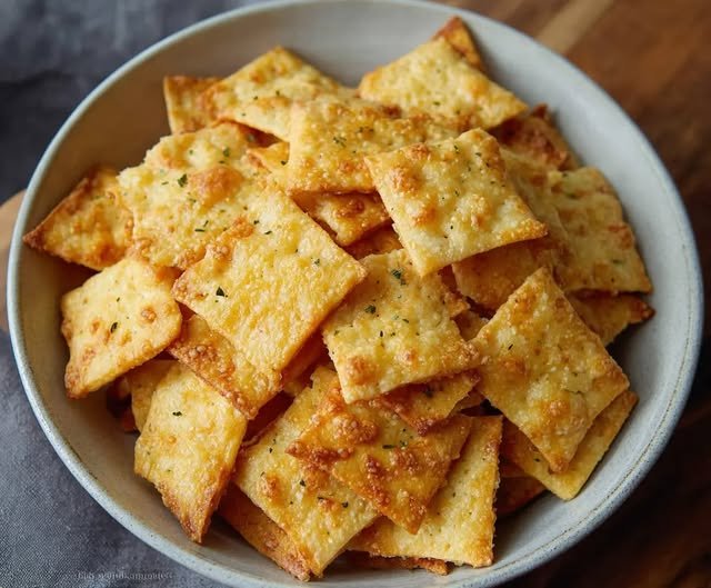Easy & Quick 5-Ingredient Sourdough Discard Cheese Crackers