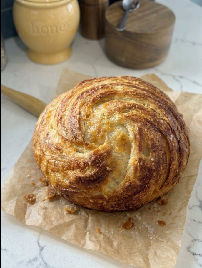 Buttery Croissant-Style Sourdough Loaf (No Lamination Needed)