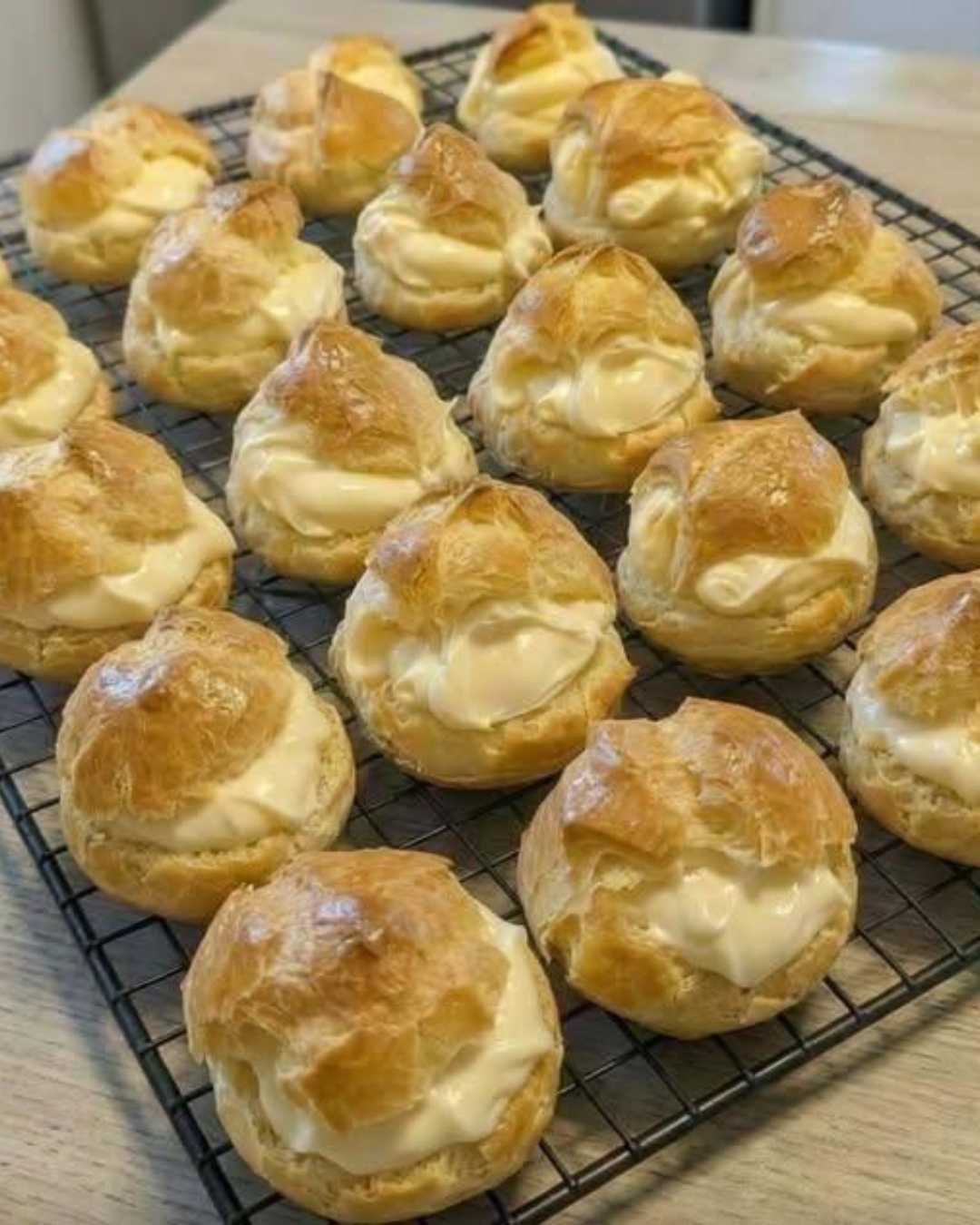 Custard-Filled Cream Puffs – Light, Creamy & Irresistible Homemade Treat