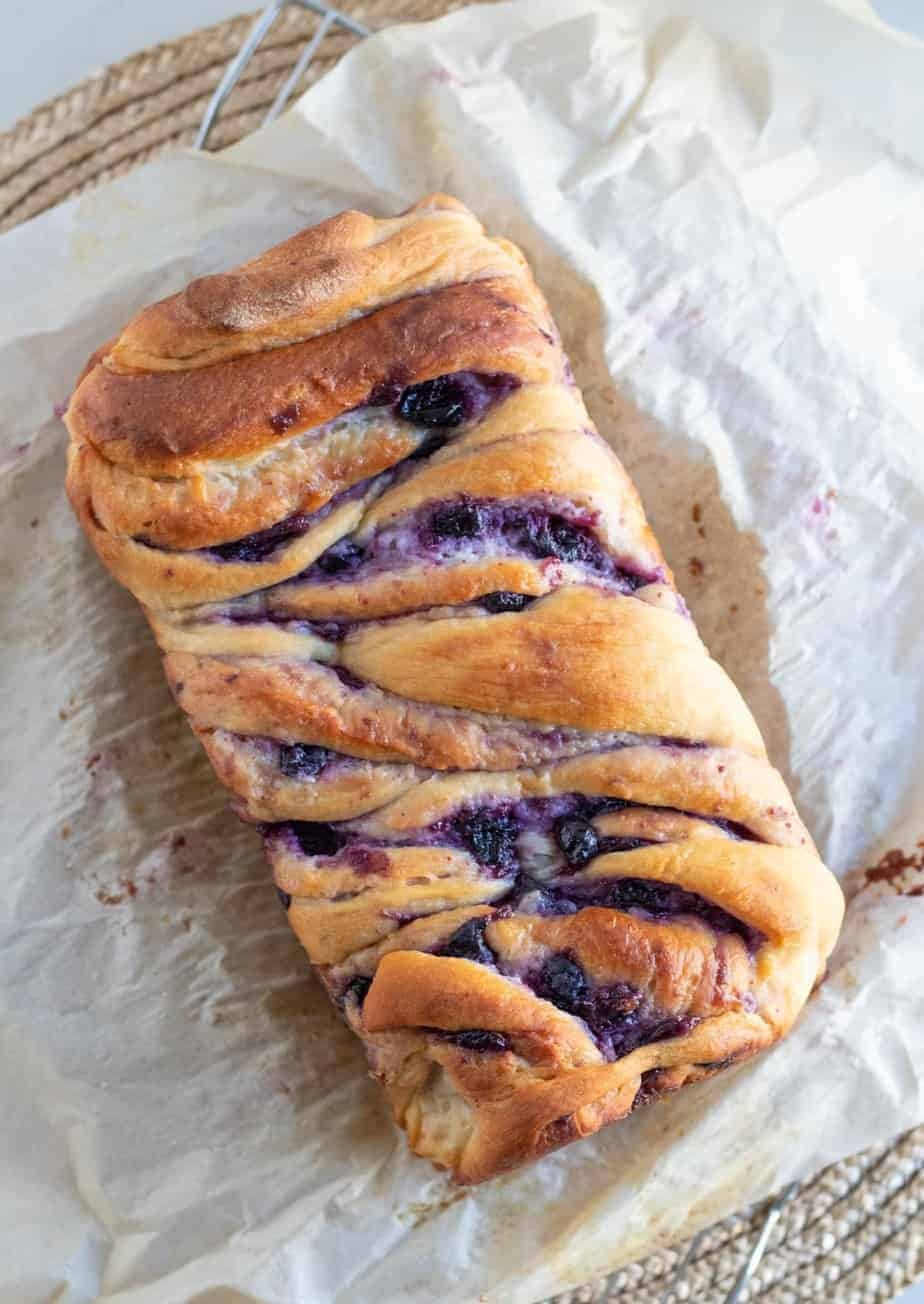 Blueberry cream cheese loaf